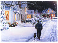 Oak Street Wholesale "Nativity Man and Dog" LED Lighted Canvas #533 28" x 20"