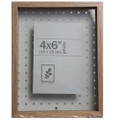 7" x 9" Shadow Box with Peg Board Natural Photo Frame for 4" x 6" Photo Products Photo S