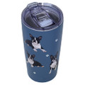 Boston Terrier SERENGETI 16 Oz. Stainless Steel, Vacuum Insulated Tumbler with Spill Proof Lid - 3D Print - Insulated Travel mug for Hot or Cold Drinks (Boston Terrier Tumbler)