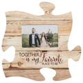P. Graham Dunn Together is My Favorite Place Natural Brown 12 x 12 Wood Puzzle Piece Wall Frame