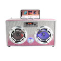 Mini Ombre Pink Bling Boombox with Phone Holder