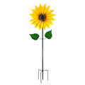 Evergreen Garden 75" H Sunflower Statement Wind Spinner Garden Dcor and Accessories for Home and Yard