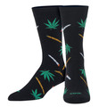 Cool Socks Novelty Crew Dress Sock, Vices, Drugs and Alcohol, Funny Wacky Silly  (Weedies)