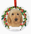 E&S Imports Labradoodle Ornament - E&S Pets - DIY Personalizable - Dog Gifts - Ceramic Round Ornament with Glazed Finish - X-mas Decoration - Christmas Ornaments Craft Gift - Ornaments for Pet Lovers
