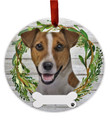 Jack Russell Ornament - E&S Pets - DIY Personalizable - Dog Gifts - Ceramic Round Ornament with Glazed Finish - X-mas Decoration - Christmas Ornaments Craft Gifts - Ornaments for Pet Lovers