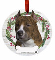 E&S Imports Pit Bull Ornament - Pets - DIY Personalizable - Dog Gifts - Ceramic Round Ornament with Glazed Finish - X-mas Decoration - Christmas Ornaments Craft Gifts - Ornaments for Pet Lovers