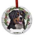 E&S Imports Bernese Mountain Ornament - Pets DIY Personalizable Dog Gifts Ceramic Round with Glazed Finish X-mas Decoration Christmas Ornaments Craft for Pet Lovers