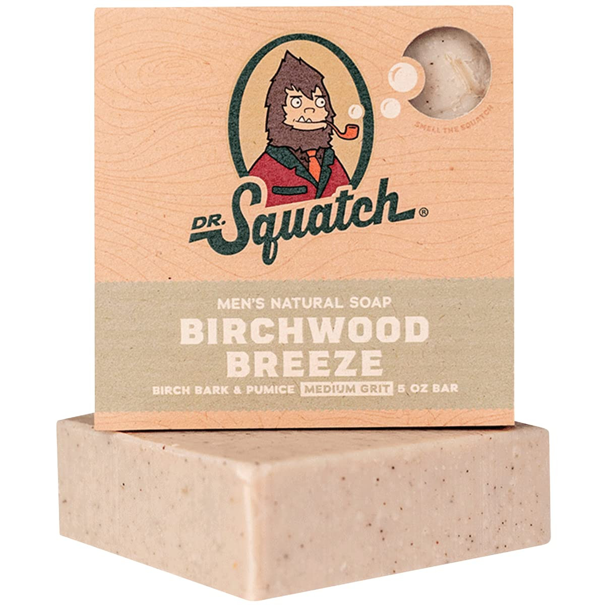 Dr. Squatch All Natural Bar Soap for Men with Heavy Grit, 5 Pack, Pine Tar  