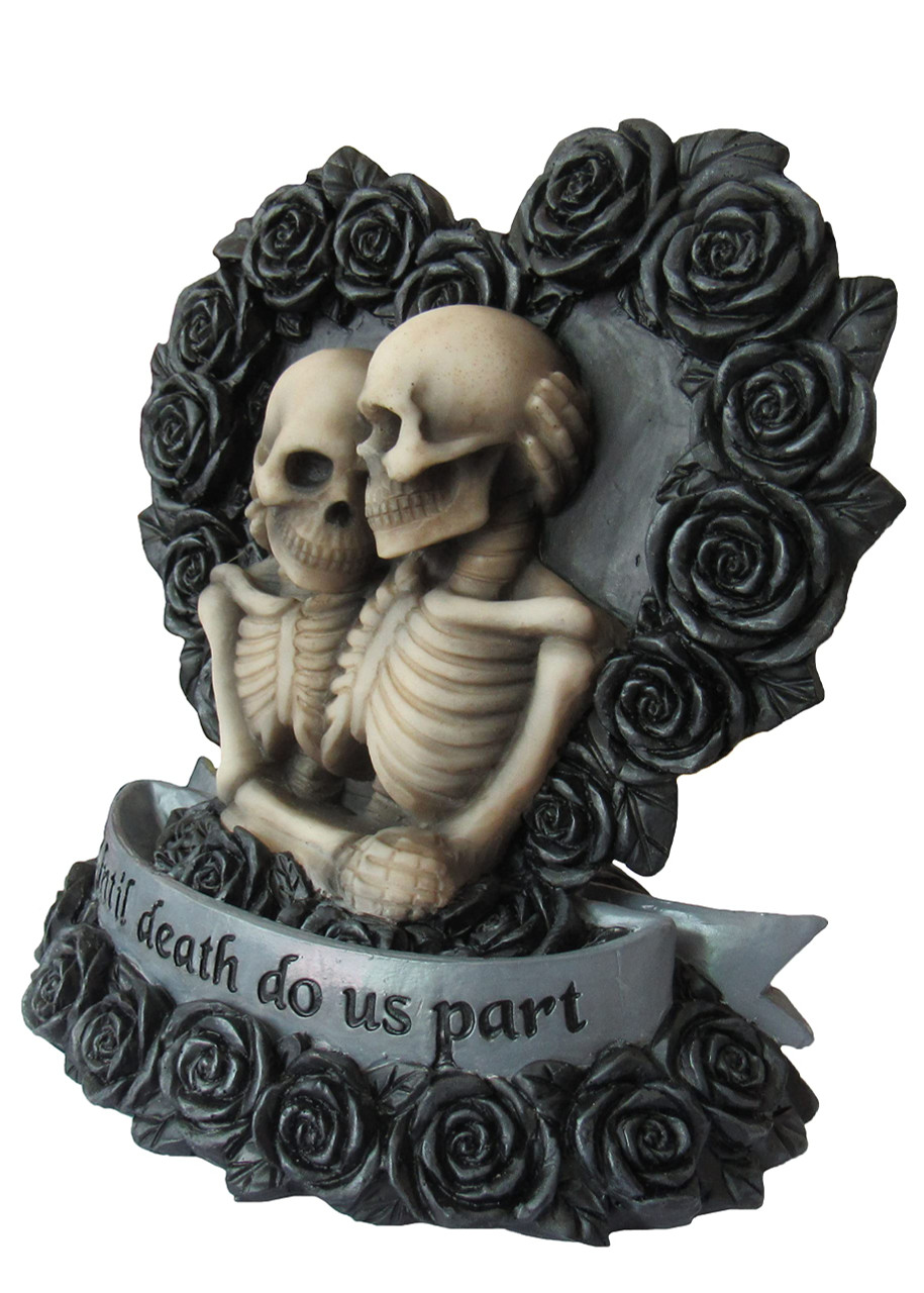 1, 4 or 20 Pieces: Black Skeleton Lovers in Coffin Charms, Goth Lovers,  Love is Eternal: Double Sided