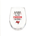 Team Sports America Tampa Bay Buccaneers, 17oz Boxed Stemless WIne Glass