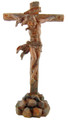 Religious Gifts Jesus on Cross the Passion 9 3/4 Inch Woodtone Crucifix Christian Statue Home Decoration