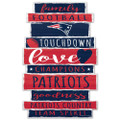 New England Patriots Fan Cave Wood Sign  11" X 17" 1/4" Thick