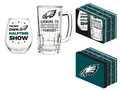 Team Sports America NFL Philadelphia Eagles, Stemless 17 OZ Wine Glass & Beer Mug 16 OZ Gift Set with Box | Keeps Drinks Cold | Officially Licensed