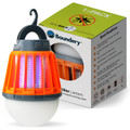 Boundery Bug Zapper Light Bulb - Electronic Bug Zapper Bulb Eliminates Mosquitoes Fast. USB Rechargeable, Waterproof LED Light Bulb Zapper 