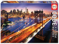 Educa - Manhattan at Sunset - 3000 Piece Jigsaw Puzzle - Puzzle Glue Included - Completed Image Measures 47.25" x 33.5" - Ages 14+ (18508)