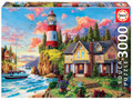 Educa - Lighthouse Near The Ocean - 3000 Piece Jigsaw Puzzle - Puzzle Glue Included - Completed Image Measures 47.25" x 33.5" - Ages 14+ (18507)