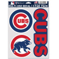 WinCraft MLB Chicago Cubs Decal Multi Use Fan 3 Pack, Team Colors, One Size