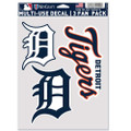 WinCraft MLB Detroit Tigers Decal Multi Use Fan 3 Pack, Team Colors, One Size