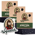 Dr. Squatch All Natural Bar Soap for Men with Heavy Grit, 3-Pack Pine Tar Soap with Collectible Magnet - Men's Natural Soap