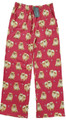 Pet Lover Pajama Pants – New Cotton Blend - Medium Size Pomeranian RED