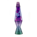 Lava Ceramic Dip Lamp 14.5" | A Mermaid Swirl of Colors | Warm Glow | Purple and Blue Wax