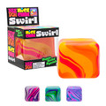 Schylling NeeDoh Nice Cube Swirl - Sensory Toy with a Super Solid Squish - Unique, Swirling Color Blend - Ages 3 and Up - Color May Vary; One Cube Per Pack