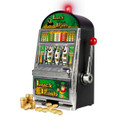 Real Slot Machine Bank - Luck of The Irish Las Vegas Casino Slots with Flashing Lights and Realistic Jackpot Sounds 6 x8.75x15 Inch Casino Machine Accepts 98-Percent of World Coins by Trademark Poker