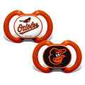 BabyFanatic Pacifier 2-Pack - MLB Baltimore Orioles - Officially Licensed League Gear