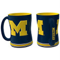 Michigan Wolverines NCAA Coffee Mug - 15oz Sculpted (Single Mug)