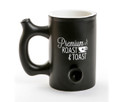 Black Premium Roast and Toast 10oz Ceramic Dual Coffee Mug and Pipe