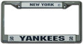 License Plate Frame Chrome - MLB Baseball - New York Yankees
