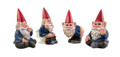 Four Naughty Gnomes Set of 4 Home Decor Statues 4 Inch