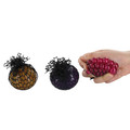 Pack of 3X Mesh Squish Glitter Colors Ball Stress Reliever Mood Squeeze Relief Toy Balls (2.5 inches)