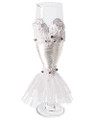 Forum Novelties 79974 Bride to Be Champagne Glass Wedding Dress W/White Lace