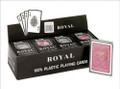Royal - 100% Plastic Poker Size Playing Cards, 3 1/2" x 2 1/2", 1 Dozen