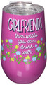 Spoontiques 16945 Girlfriends Stainless Wine Tumbler, Pink