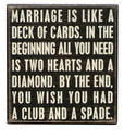 Primitives by Kathy Box Sign, 6-Inch by 6.5-Inch, Deck of Cards