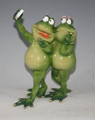 Frog Couple Selfie 8.25" Figurine