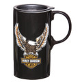 Harley-Davidson Travel Latte Mug, Bar & Shield Eagle Tall Boy, 21 oz.