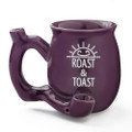 Premium Roast and Toast Novelty Mug Purple with White Print