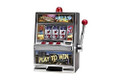 12.5" Large Play To Win Slot Machine Figurine - Black & Aluminum