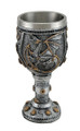 Resin Goblets Silvered Steampunk Dragon And Gears Goblet W/Stainless Steel Liner 2.25 X 5.5 X 2.25 Inches Silver