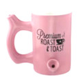 Pink Roast and Toast Novelty Mug with Black Logo