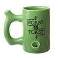 Premium Roast & Toast Ceramic Green Arrows And Black Letter Mug