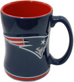 Boelter Brands NFL New England Patriots 14oz Ceramic Relief Sculpted Coffee Mug