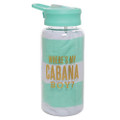Slant 33oz. Water Bottle with Drawstring Bag Combo Wheres My Cabana Boy w/Striped Bag