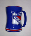 New York Rangers 14 Ounce Sculpted Logo Relief Coffee Mug (New)