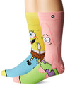 ODD SOX 90s Nickelodeon Cartoon Crazy Novelty Crew Socks - SpongeBob and Patrick