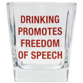 About Face Designs Man Stuff-Drinking Promotes Freedom of Speech Rocks Glass, 8 oz, Clear