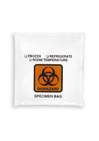 6'' x 6'' Adhesive Biohazard Specimen Transport 2 Wall Bag SKU: 149-020-1010